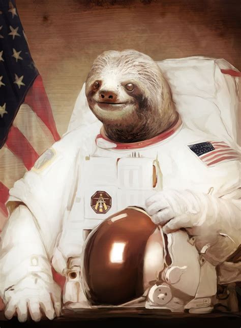sloth astronaut picture